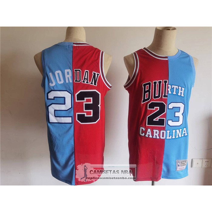 Camiseta Chicago Bulls Michael Jordan NO 23 Split Azul Rojo